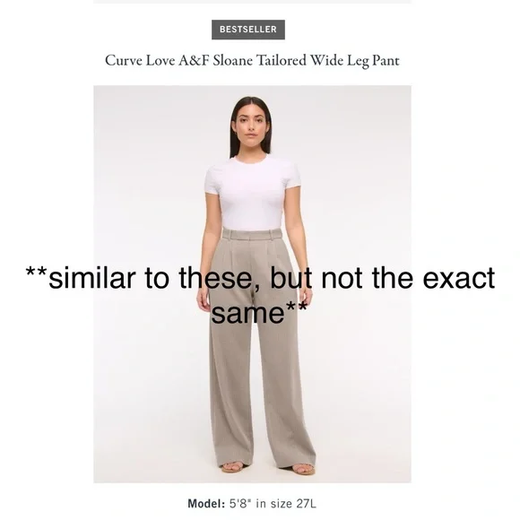 Abercrombie Striped Wide Leg Trousers - Picture 5 of 5